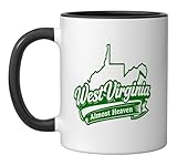 Almost Heaven West Virginia Ceramic Mug, Black/White