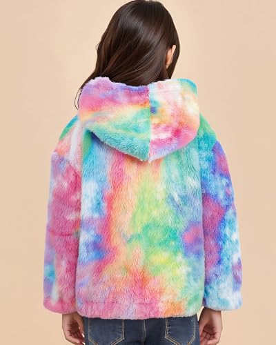 GRACE KARIN Girls Fleece Jacket Zip Up Sherpa Coat Kids Fall Hoodie Fuzzy Sweatshirt Size 5-144