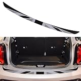TOMALL Rear Bumper Protector Sticker Compatible with Compatible with Mini Cooper F56 F55 R55 Anti-Collision Strip Trunk Threshold Decal Car Trunk Door Edge Vinyl Sticker Decoration for Car (Gray Flag)