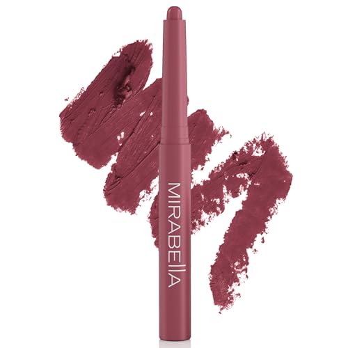 Mirabella Velvet Matte Lip Crayon - Long Lasting Lipstick Crayon & Lip Liner - Retractable, Highly Pigmented Lip Tint & Moisturizing Antioxidant Formula - Forever