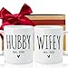 CATABUBU Hubby Wifey Mugs Set Wedding Gifts for Couples 2026, Bridal Shower Gift, Wedding Engagement Couples Gift for Bride Groom Mr and Mrs, Announcement to be Newlywed