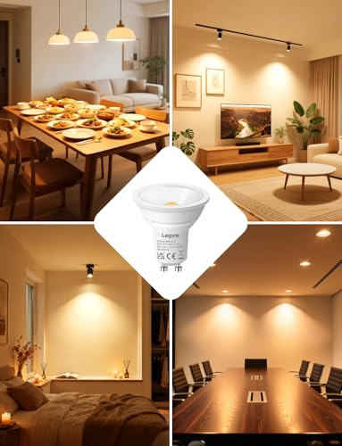 Lepro GU10 LED Bulbs, Warm White 2700K, 800LM, 8W (65W Equivalent), 100° Wide Beam Angle, Energy Saving LED Spotlight Bulbs, Non-Dimmable, Pack of 10 - Image 8