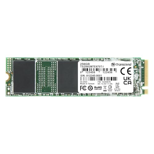 Transcend MTE670T 256GB Interne M.2 PCIe NVMe SSD 2280 PCIe NVMe 3.0 x4 Industrial TS256GMTE670T