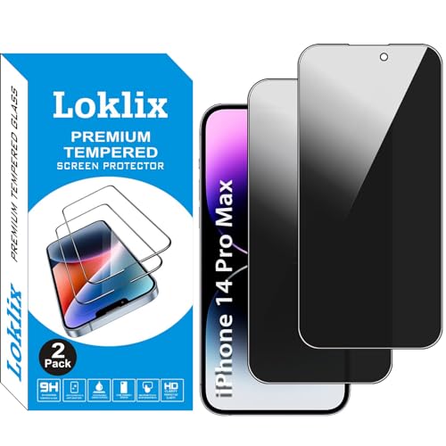 Image of 2 Pack 360 Degree Privacy Tempered Glass for iPhone 14 Pro Max - Anti-Spy, Anti-Scratch, 6.7-Inch Screen Protector