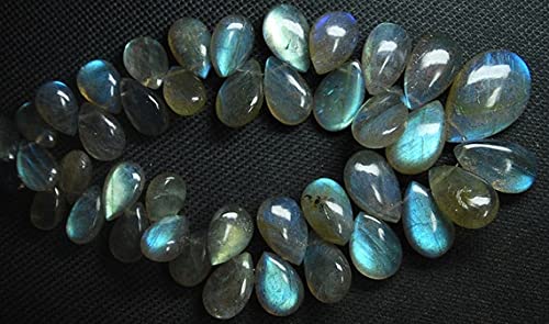 Labradorite briolette perle poire 16-11mm fil de 8 pouces pour fabrication de bijoux artisanaux