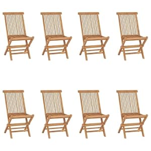 Gecheer Gecheer Klappbare Gartenstühle 8 STK. Massivholz Teak, Gartenstühle Gartenmöbel Set Gartensessel für Gärten Innenhöfe Balkone Restaurants3096592 Gecheer Gecheer Klappbare Gartenstühle 8 STK. Massivholz Teak, Gartenstühle Gartenmöbel Set Gartensessel für Gärten Innenhöfe Balkone Restaurants3096592