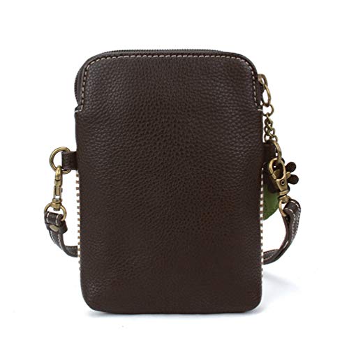 Image of CHALA Wilderness Animal Collection Cell Phone Crossbody Purse-Women PU Leather /Canvas Multicolor Handbag w /Adjustable Strap