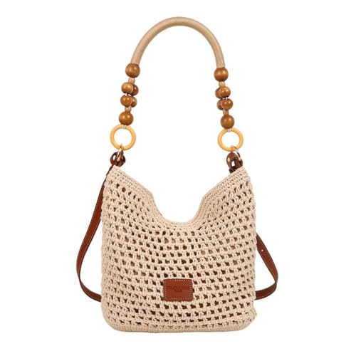 APLVFFZH Bolso de Tejido de Crochet Beach, Bolso de Mano de Ganchillo, Bolso de Mano Bohemio de Punto para Trabajos de Viajes de Vacaciones Diarios, MarrÓn APLVFFZH Bolso de Tejido de Crochet Beach, Bolso de Mano de Ganchillo, Bolso de Mano Bohemio de Punto para Trabajos de Viajes de Vacaciones Diarios, MarrÓn