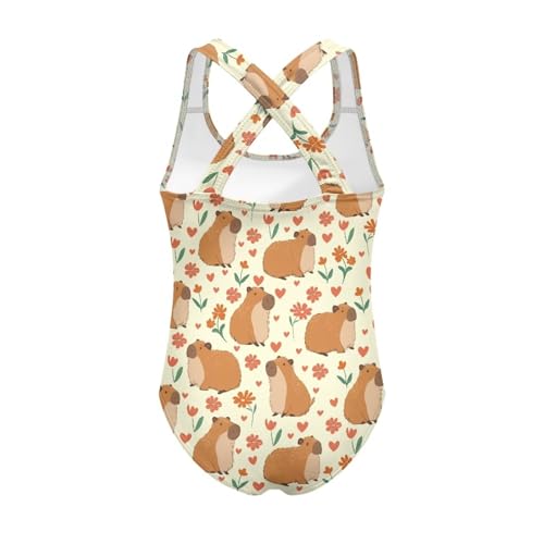 Image of Kids One Piece Swimsuit for Girls 5-14 Years Old Pretty Secure and Comfortable