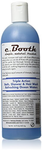 c. Booth Triple Action Bath, Shower & Hair Wash, Ocean Waters, 16 oz c. Booth Triple Action Bath, Shower & Hair Wash, Ocean Waters, 16 oz