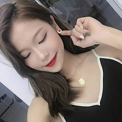 Boucles d'oreilles S925 anti-irritation pour filles à larme rouge - 2