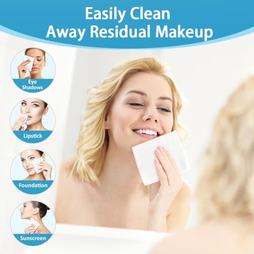 Image of HOMEXCEL Face Towels, Disposable Face Towelette Ultra Soft & Absorbent
