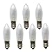 Produktbild netSells® * 7er Set * 34 V / 3 W Topkerze/Riffelkerze/Spitzschaftkerze * für Schwibbogen u. Lichterketten * für 7 Brennstellen * f. innen * klar