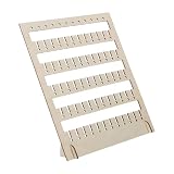 KiBcsLic Soporte para pendientes y collares, decoración marrón, expositor de joyas, adorno para el hogar, baño, sala de estar, estante para dormitorio, Longitud 18 Cm