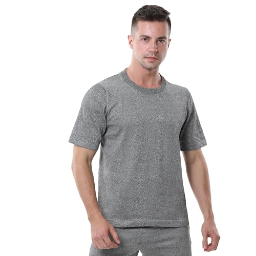Camiseta De Seguridad De Nivel 5, Anti-Cortes Y PUñaladas, De Manga Corta Y Cuello Redondo, Para Trabajadores De La Fabricación De Metales, Madera, Procesamiento Y Vidrio.,Darkgray-3XL