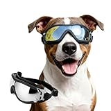 NAMSAN Occhiali da Sole per Cani con Cinturino Regolabile - Facile da Indossare, Protezione per Gli Occhi di Taglia Medio-Grande