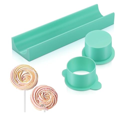 Zeiwohndc Juego de moldes profesionales para hacer postres con bandeja de almacenamiento que crea una forma perfecta de golosinas para el hogar, herramienta redonda para hornear pasteles