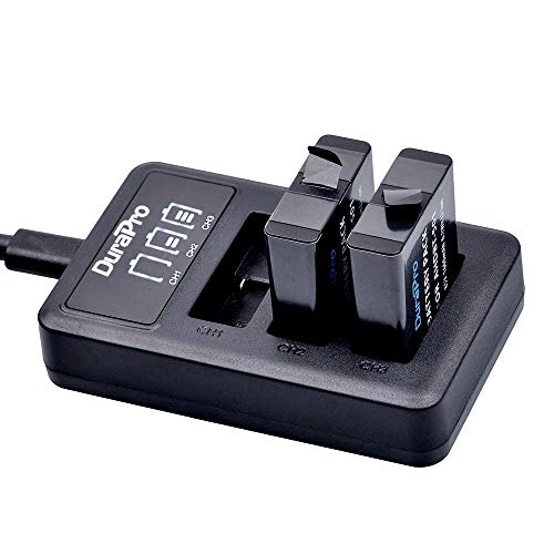kit Carregador Triplo +3x baterias DuraPro GoPro Hero 5 6 7 Black