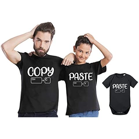 Tee Kiki Copy Paste Camiseta Pareja Padre Hijo Cover