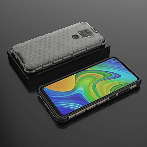 Image of Glasgow | for Mi Redmi Note 9 Honeycomb Pattern Back Case Cover for Mi Redmi Note 9 - Black