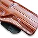 Premium Leather OWB Paddle Holster with Open Top Fits Chiappa Rhino 50DS 357 Mag/9mm Revolver 5'' BBL, Right Hand Draw, Brown Color #1265#