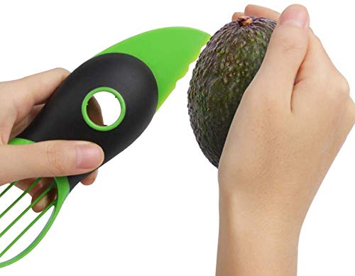 Ortarco Avocado Slicer with Avocado Saver Avocado Holder Keeper 3 in1 Avocado Cutter Tool Kt