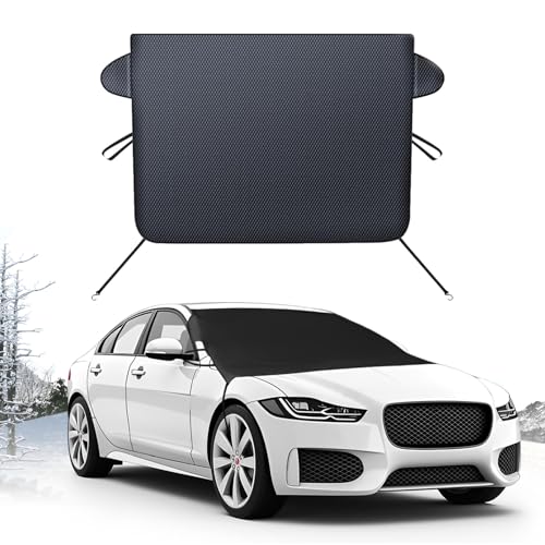 Image of 360 All-Weather Windshield Ice Cover, Car Windshield Cover for Ice and Snow, Waterproof, Side Mirror Protector, Fits for Most Standard Cars & SUV (Large)