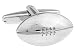 MRCUFF Football Pair Cufflinks in a Presentation Gift Box & Polishing Cloth