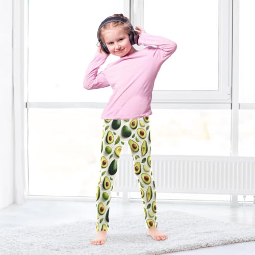 Girls Leggings Avocado Fruit Soft Toddler Leggings for Girls Kids Pants Size 4T-10T4