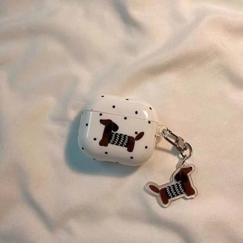 JRCYVTA für AirPods 4 Generation (2024) Case, Nettes und interessantes Wursthundmuster, Hochwertiger TPU stoßdämpfender Schutz für airpods 4 hülle