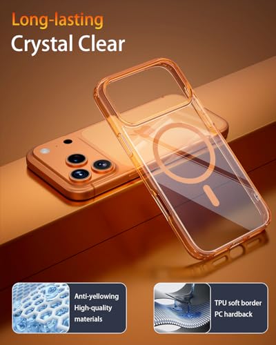 Coque iPhone 17 Pro Max orange compatible MagSafe avec protection ecran et objectif - 6