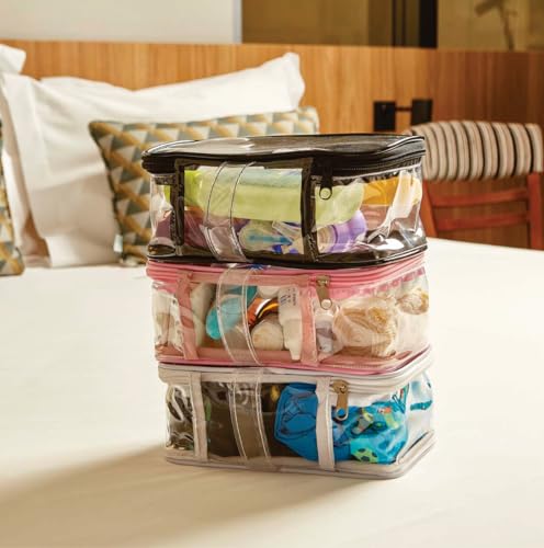 1 Organizador Necessaire Multiuso Higinizáveis Plástico Resistente TAM PP - Bubag!