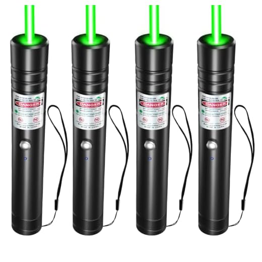 Rechargeable Green Laser Pointer - 4 Packs