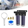 GEVINFA Spotless Water System for Car Wash,Portable Deionized Water Car Wash System - Spotless Shine Without Wiping, Professional Grade Resin Filter for RV, Motorcycle, Boat & Glass
