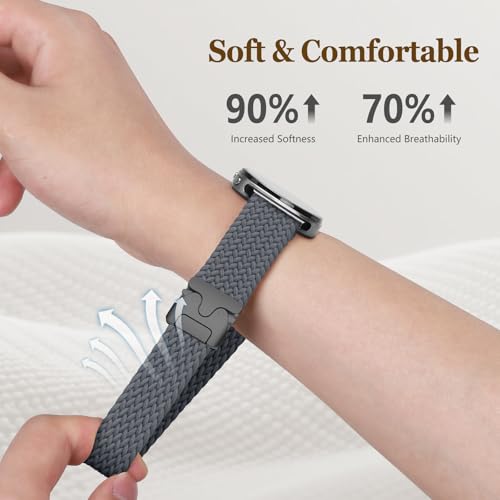 Braided Bands for Galaxy Watch 8 Band 40mm 44mm/Galaxy watch 8 Classic 46mm,Elastic Nylon Parachute Sport Strap Stretchy Fabric Wristbands for Samsung Galaxy Watch 8/8 Classic 40 44 46 mm Women/Men by MYAPULUA - Used condition - Image 2