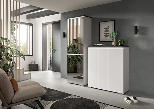 xonox.home Schuhsystem Shoelove Schuhschrankkombination Schrank-Set Schuhschränke Schuhaufbewahrung in weiß Nb., ca.170x194x40cm