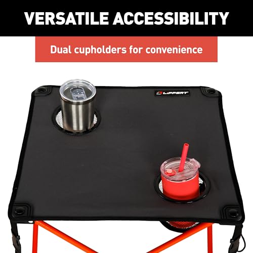 Image of Lippert Baja Overlanding 3-Piece Chair & Table Set, 600-Denier Polyester Folding Chairs, Dual Cupholders, Innovative Scoop for Ultimate Comfort, Fold-up Convenience - 2023053719