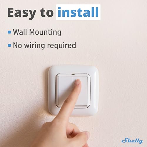 Shelly Blu Wall Switch 4 - Interruttore Intelligente Bluetooth, Nessun Cablaggio Necessario, Controllo Remoto Dell'illuminazione, Multi-Click, Alexa & Google, Cornice Da Parete Non Inclusa - 7