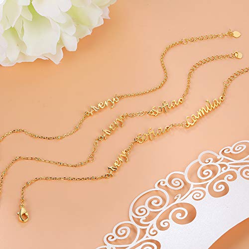 kaululu Personalized 1 to 3 Name Anklet Bracelet Custom Letter Infinity Name Gold Sliver Color Link for Girlfriend Wife4