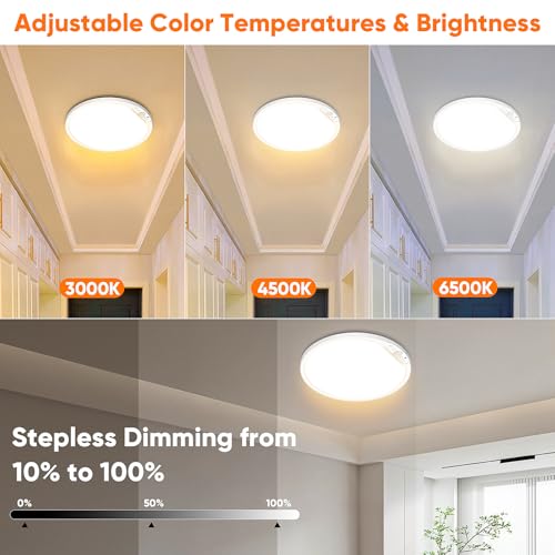 Image of Rechargeable Motion Sensor Ceiling Light, 12000mAh Battery Closet Light