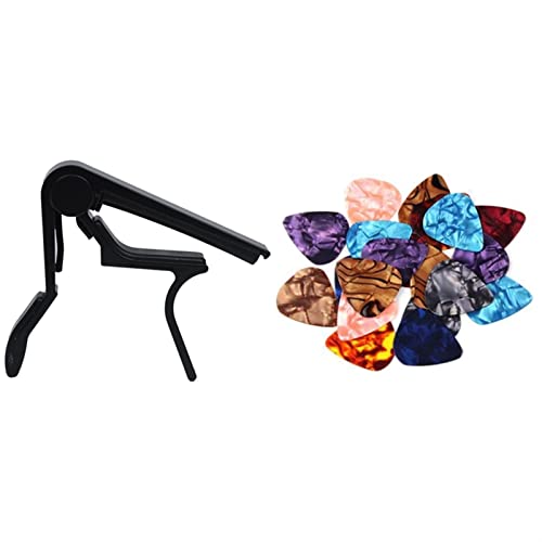 SHANGMAOYO Capodastre Guitare Capo Guitar Rapide Changement Rapide Tune À Une Seule Main Capo Capo Capo Noir avec 100pcs… - Les Beatles, Paul McCartney, John Lennon, RIngo Starr, George Harrison SHANGMAOYO Capodastre Guitare Capo Guitar Rapide Changement Rapide Tune À Une Seule Main Capo Capo Capo Noir avec 100pcs…