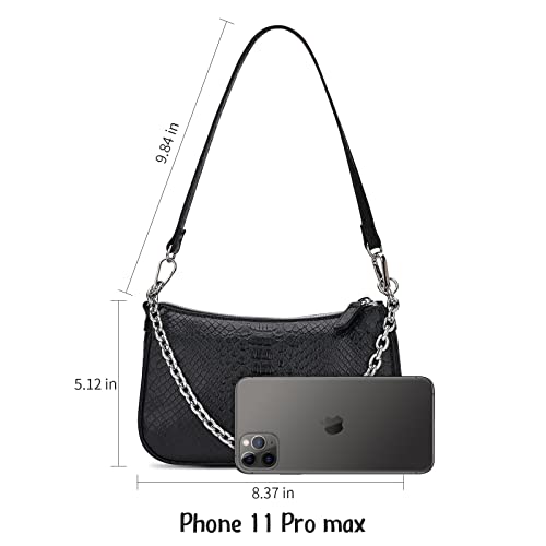 Snakeskin Shoulder Bag for Women, Small 90s Retro Clutch Purse, Mini Trendy Y2K Handbag2