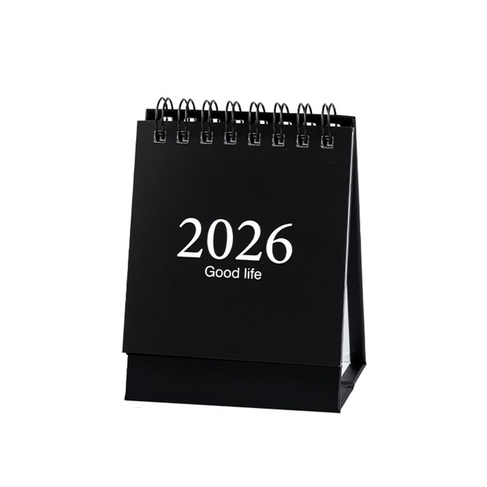 Bureaukalender klein staand | 360 graden pagina draaien kleine bureaukalender, 2025 flippende kalender voor klaslokaal, draagbaar, kleine bureaukalender staand flippen