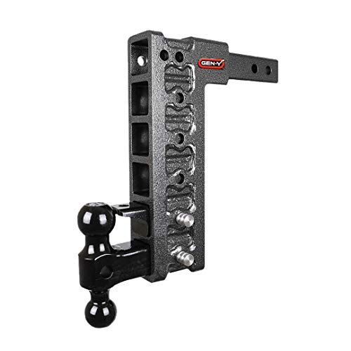 Drop Hitch 2 Receiver Class IV 10K Towing Hitch GH 326, Combo Includes Dual Ball, Pintle Lock & 2 Hitch pins (12.5 DROP)