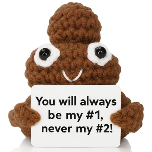 Image of Number One Poo, Emotional Support Gift for Your #1 Boyfriend and Girlfriend. Funny Gag Gift Positive Crochet.
