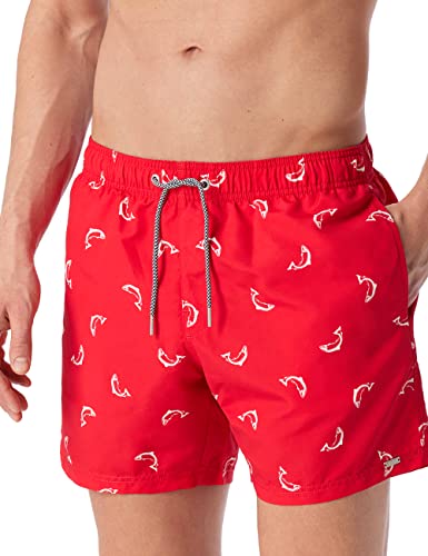 Preisvergleich Produktbild Schiesser Herren Badeshorts Badehose, rot Gemustert, 8