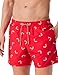 Produktbild Schiesser Herren Badeshorts Badehose, rot Gemustert, 8