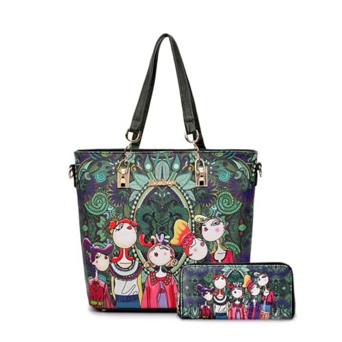 BUKESIYI Bolsos Mujer Bolso Bandolera Grandes Fiesta Casual Bolsos PU Cuero Piel ES77503 Verde