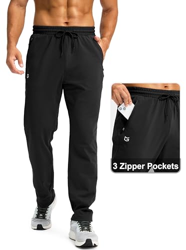 G Gradual Men's Fleece Lined Winter Pants with 3 Zipper Pockets Warm Athletic Joggers Workout Running Sweatpants for Men3