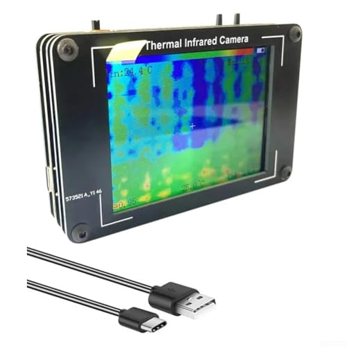 Cámara termográfica infrarroja LCD de 3.2 pulgadas con sensor MLX90640, rango de 40-300 °C, frecuencia de actualización de 8 Hz para inspección y medición industrial